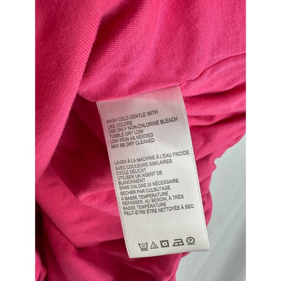 Anthropologie Maeve Twist-Front Oversized Sweatshirt Berry Pink – Size XS - Picture 8 of 8